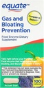 Equate Gas and Bloating Relief Prevention, Food Enzyme Dietary Supplement Cápsulas 100 Count (Pack of 1)