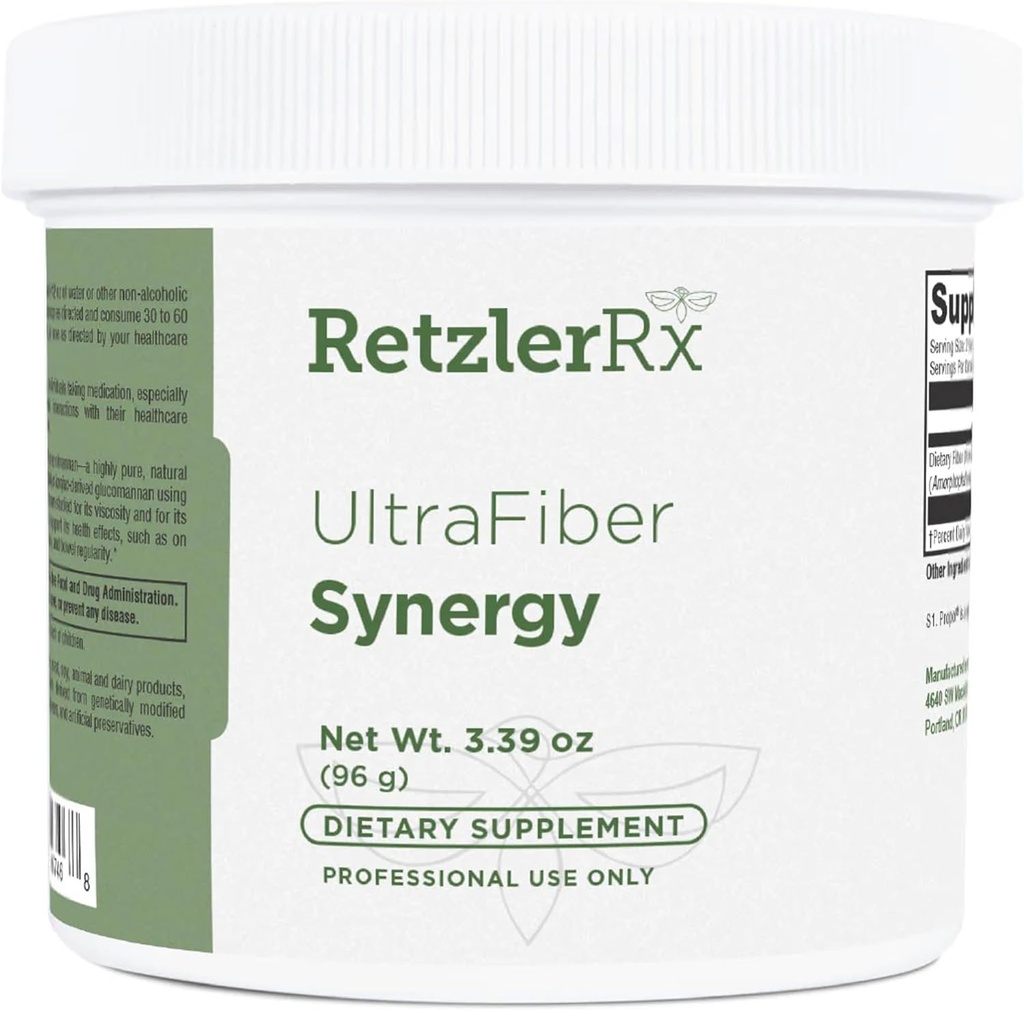 HormônioSynergy Ultra Fiber Lean Powder Supplement - Propolmannan Solúvel Natural para Saciedade e Saúde Digestiva - Fibra Prebiótica para Regularidade Bowel - Fórmula sem glúten, não-GMO