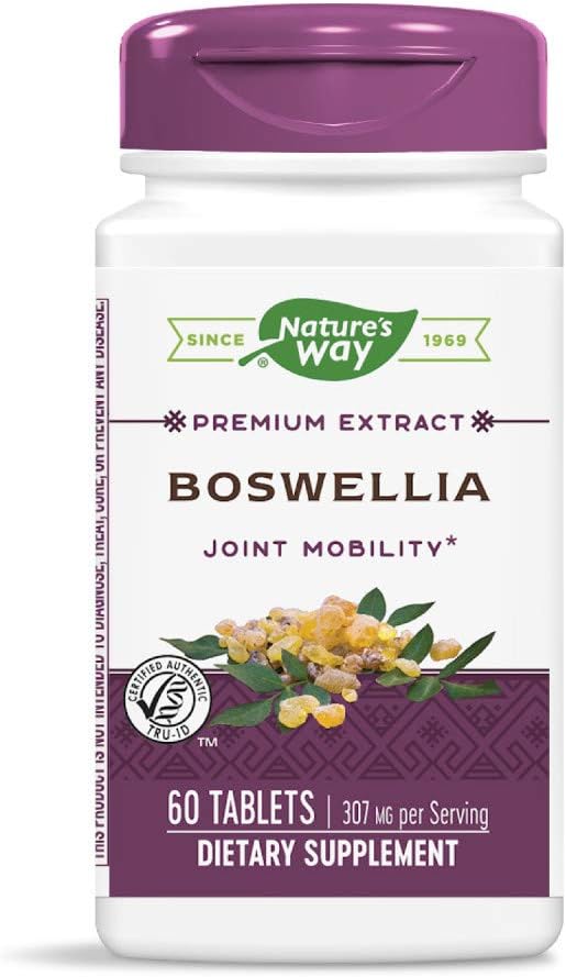 Boswellia Padronizada do Caminho da Natureza, 40% Ácidos Boswellic por serviço, TRU-ID Certificado, Vegetariano, 60 Comprimidos, Embalagem de 2