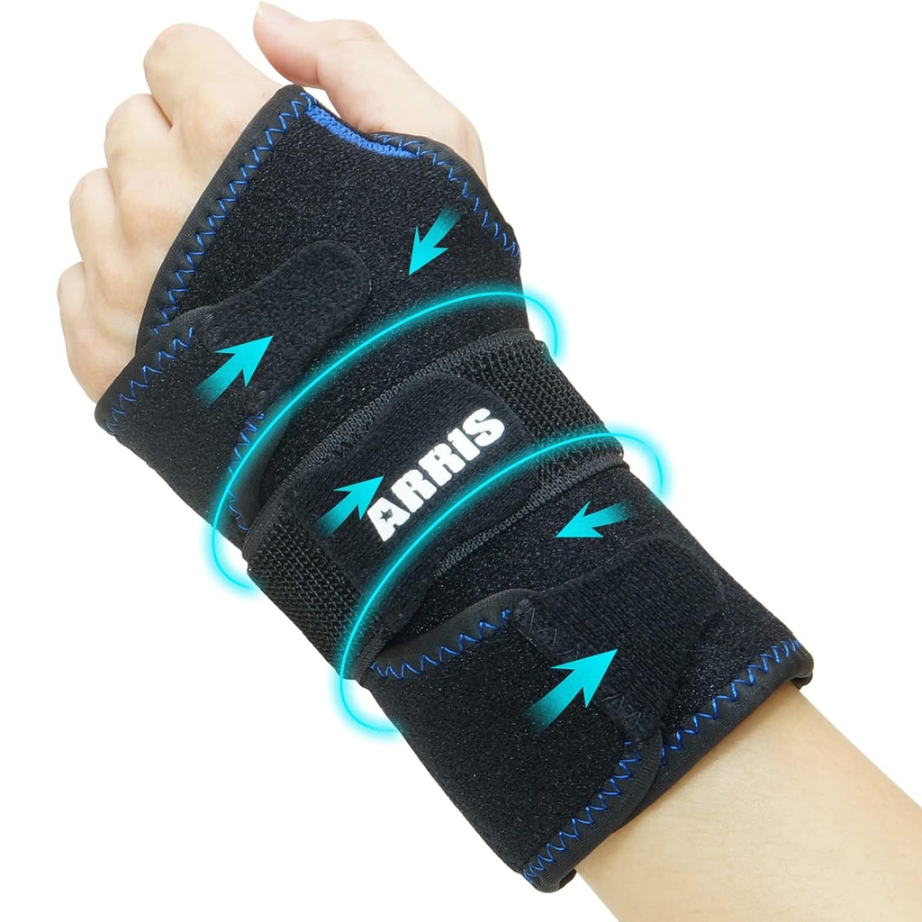 Wrist Ice Pack Wrap for Carpal Tunnel Relief - Suporte à mão Brace com 2 pacotes de gel reutilizáveis Hot Cold Compress para Artrite Reumatoide, Tendonite, Lesões Desportivas, Inchaço, Contusões e Espraias