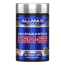 ALLMAX Essentials Ashwagandha KSM-66 (60 Veggie Caps) - Aumentar a força muscular e recuperação - Não-GMO, sem glúten - 30 Servings