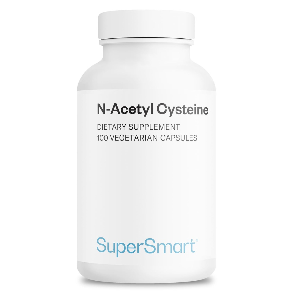 Superesmart - NAC N-Acetil Cysteine 1800 mg por dia - Aminoácidos - Antioxidantes e Antienvelhecimento Suplemento - Precursor de Glutationa - Não-GMO e Glúten Grátis - 100 Cápsulas Vegetarianas