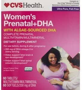 CVS DHA Multivitamina pré-natal 2 Passo Programa Comprimidos - 60 dias