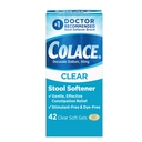 Colace Clear Stool amolecer para suave alívio de constipação eficaz, #1 médico recomendado marca de amolecedor de fezes, sem tintura, 50 mg cápsulas de docusato, 42 contagem