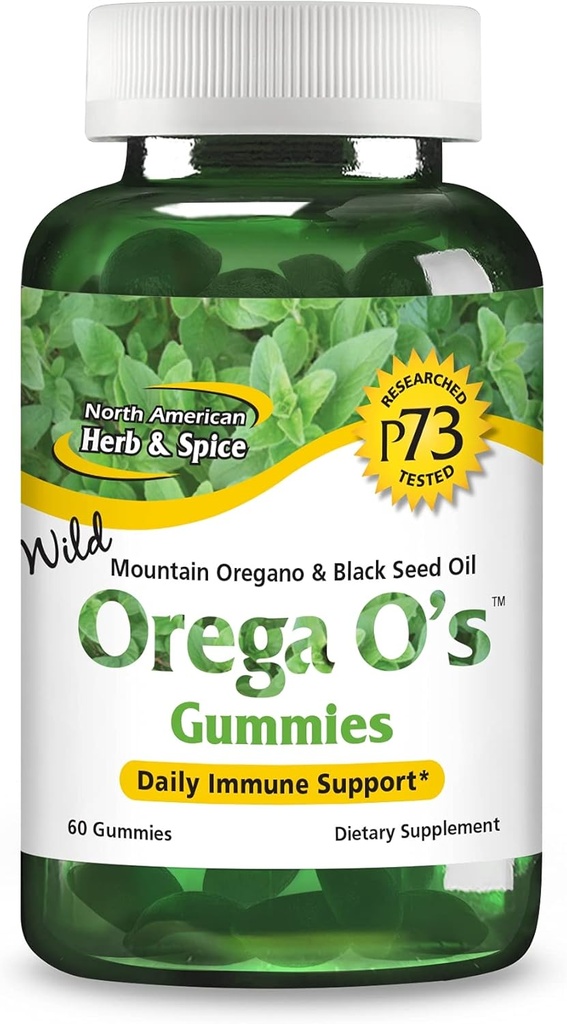 NORTE HERB & ESPECIARIA Orega O's - 60 chicletes com óleo de semente de montanha selvagem Orégano & Black - Não-GMO - 30 Servings