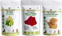 Amla, Hibisco e Methi (Fenugreek) em pó (Cada 100 gramas/3,5 gramas) Hyllanthus Emblica Hibiscus Rosa-Sinensis Trigonella Foenum-Graecum
