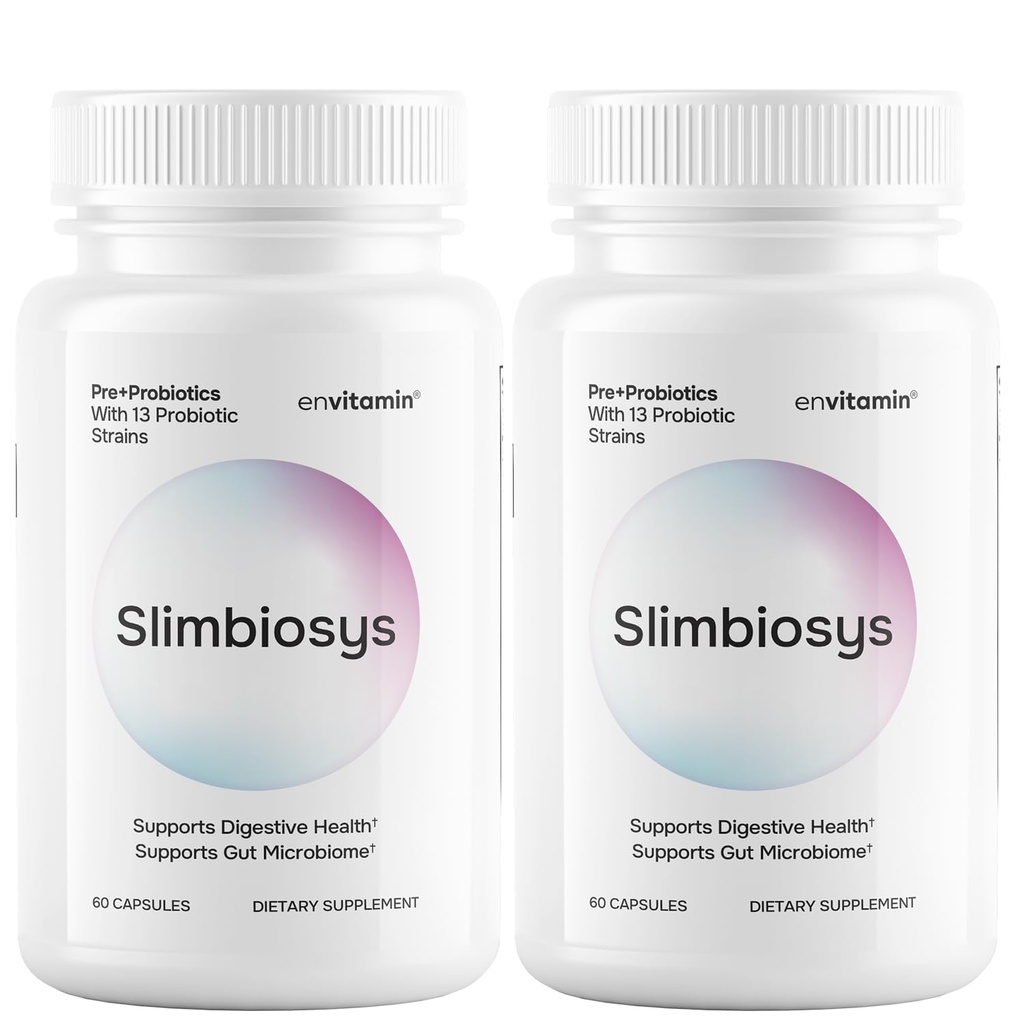 Slimbiosys Ultra Probiótico Cápsula - Pre & Probióticos para Mulheres e Homens - Apoiar o seu microbiome (2 Pack, Slimbiosys)