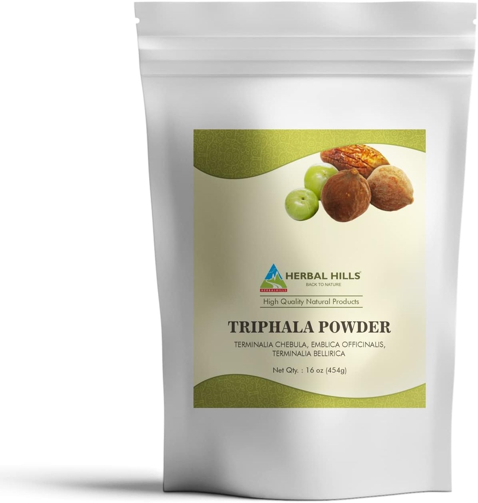 HERBAL HILLS Triphala Powder (em pó de 16 Oz (454 GMS))