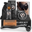 Kit de crescimento de barba e grooming - óleo de crescimento (2Oz), Balm, Comb, E-book, Saco de armazenamento, Conjunto de presente homens bigode para ele