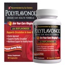 Poliflavonol com bioflavonóides, alívio do zumbido, fórmula única de saúde do ouvido, apoio do ouvido anelado, suporta a circulação no ouvido interno, promove a saúde auditiva, 90 cápsula, 30 serviços