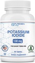 Comprimidos de Iodeto de potássio 130 mg Comprimidos de Iodo de Kosher, Apoio à Tiróide – 60 Comprimidos