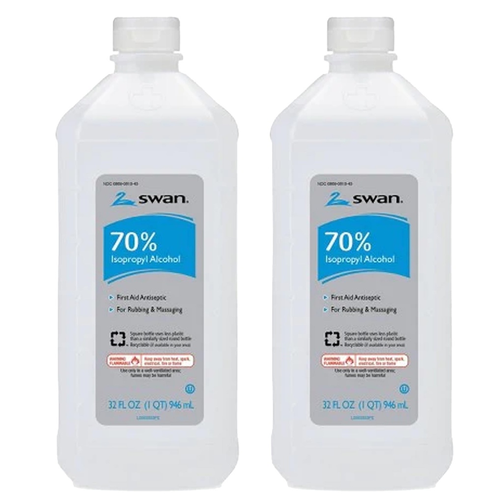 Cisne 70% Álcool de Rubbing, 32 Fl oz (Pacote de 2)