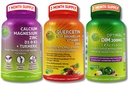 Vegan Bone, Immune, & Hormonal Support Trio – Cálcio com base em plantas, magnésio, zinco + D3, K2 e açafrão + Quercetina com bromelaína, vitamina C, zinco + DIM 200mg & BioPerine® em cápsulas de liberação tardia