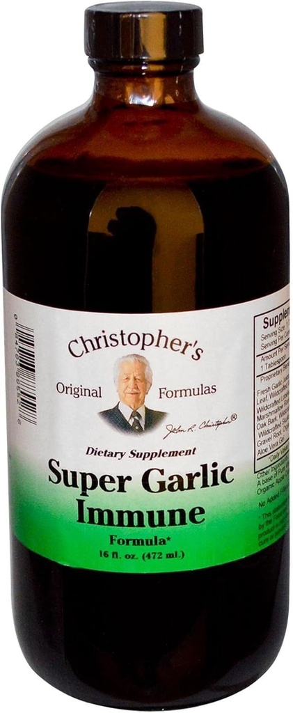 Fórmulas originais de Christopher Super Alho Imune Syrup 16 fl oz