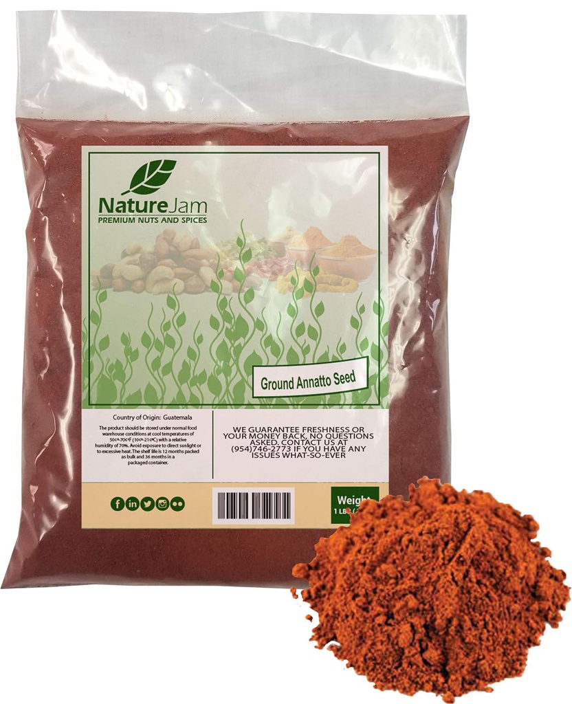 Fundamento Annatto semente saco em massa 1 libras-a fonte mais poderosa de vitamina E tocotrienols