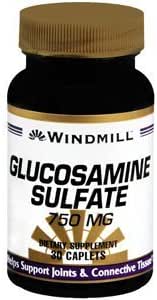 Moinho de vento GLUCOSAMINE SULFATE 750MG 30 Cápsulas