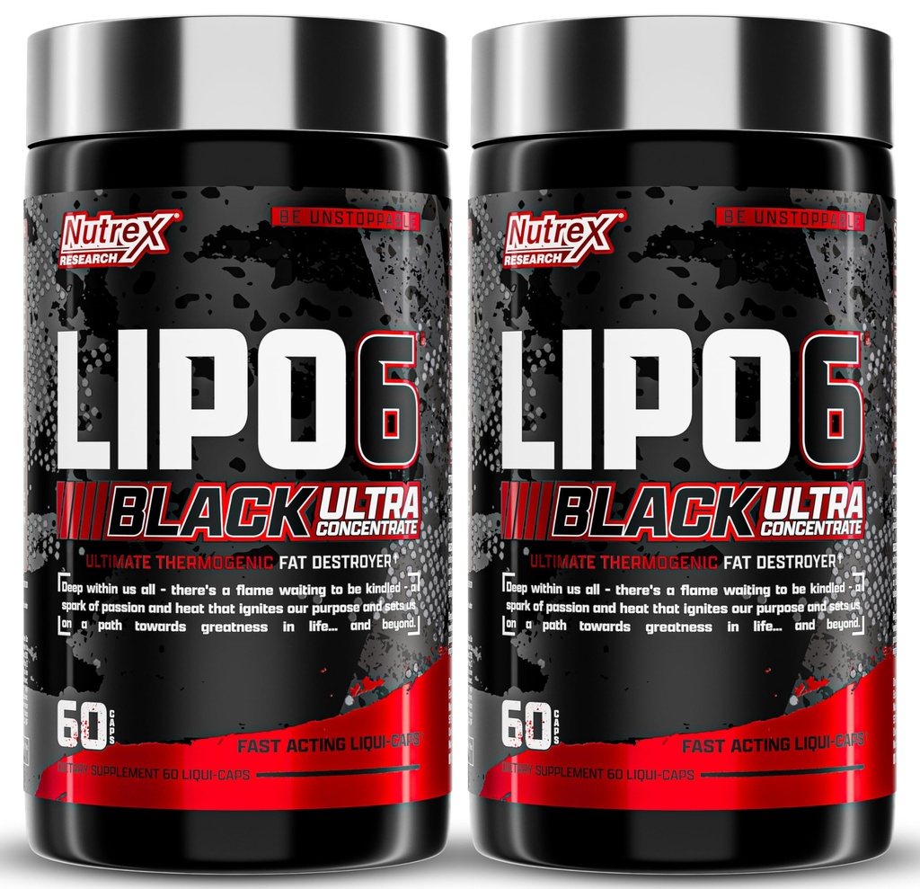 Nutrex pesquisa Lipo-6 preto ultra concentrado queimador de gordura termogênico suplemento, aumentar a perda de peso, energia e foco intenso 120 pílulas de dieta