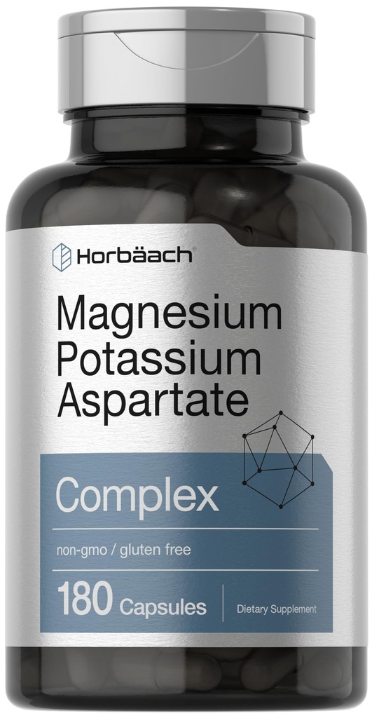 Complexo de Aspartato de Magnésio de Horbäach, 180 Cápsulas