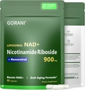 Gorani NAD+ Suplemento 900MG, Nicotinamida Ribosido, Resveratrol lipossomal, Quercetina (1)