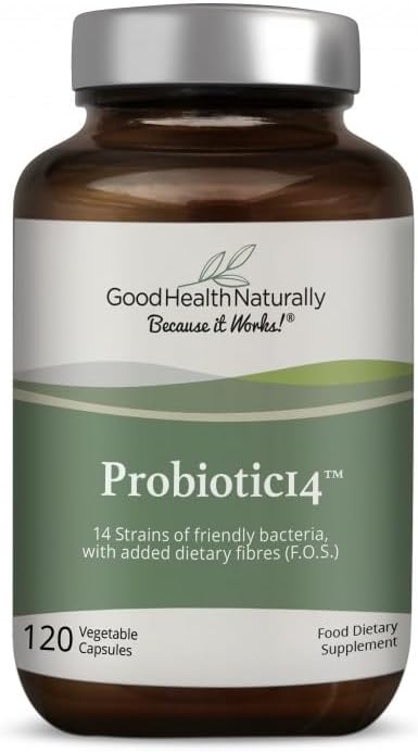 Probióticos 14 - Suplemento Digestivo , Gut Cleanse 120 Cápsulas - Boa Saúde Naturalmente