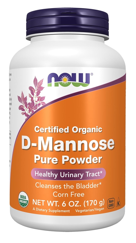 Agora Alimentos D-Mannose Pó, 6 Onças (Pacote de 2)