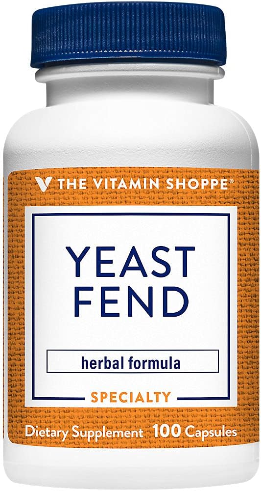 O Fio de Levedura Vitamina Shoppe, Fórmula de Ervas para Mulheres, contém Ácido Caprílico, Lactobacillus e Ervas (100 Cápsulas)
