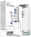 Kit de remoção de cera de ouvido, limpador de ouvido elétrico 360°, Kit de limpeza de ouvido com 4 modos de pressão de água, Kit de remoção de cera de ouvido para sistema de irrigação de ouvido seguro W/8 Irrigação Dicas, baixo ruído, IP65 impermeável
