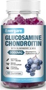 1 Pacote 3000mg de condroitina de glucosamina com pastilhas MSM & Elderberry, suporte conjunto de força extra saúde, flexibilidade, antioxidante, goma de suplemento imunológico para adultos, homens e mulheres 60 Condes