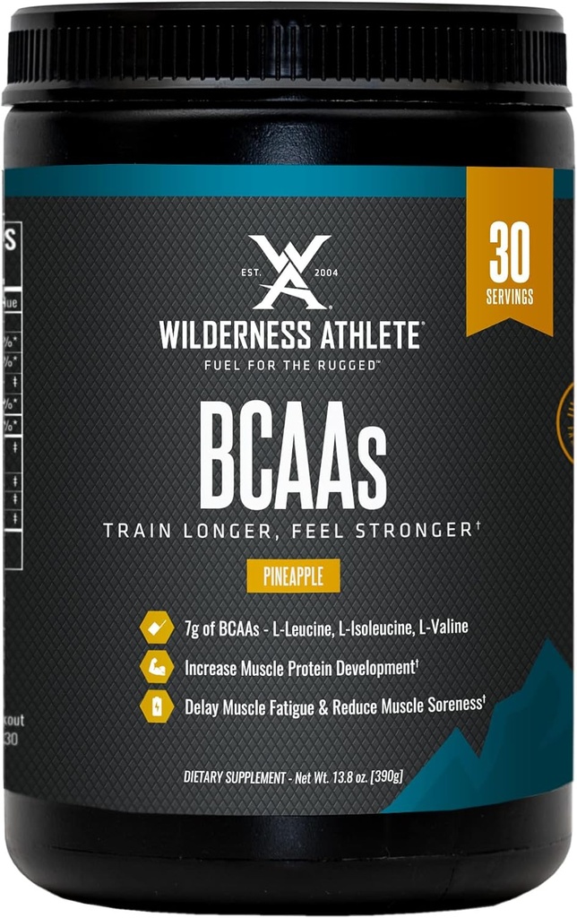 Atleta de Selvagem - BCAAs - Cadeia ramificada Aminoácidos Pó - Suplemento de Aminoácidos Essenciais para Homens e Mulheres - Suplemento BCAA com Complexo de Aminoácido Optimal (Pineapple)