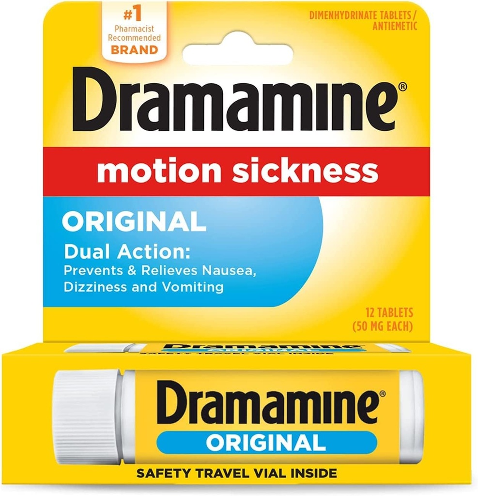 Dramamine Fórmula original - 12 quilates, Pacote de 4