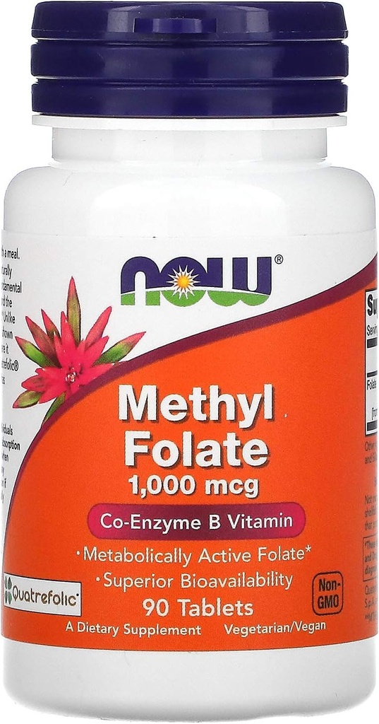 Agora Alimentos, Folato de metilo, 1.000 mcg, 90 comprimidos