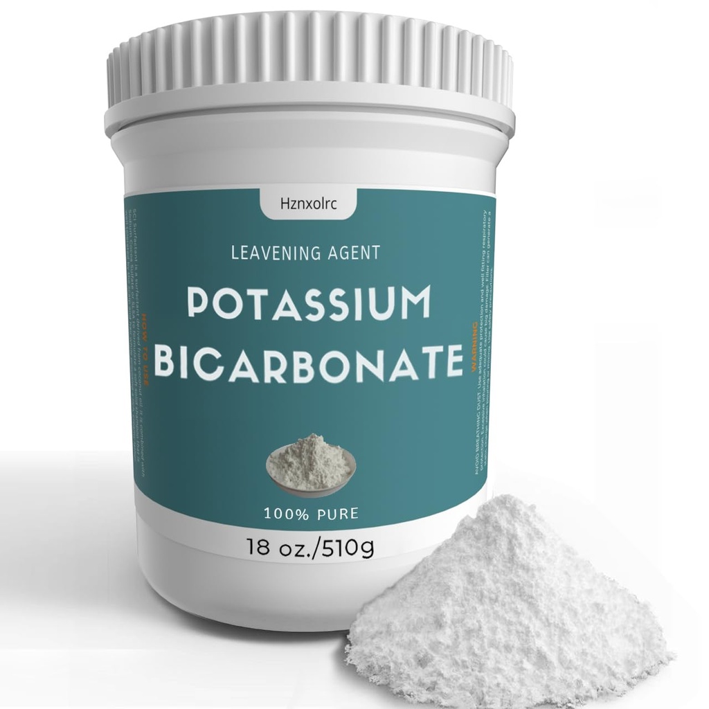 18 oz Bicarbonato de potássio, 100% pó de bicarbonato de potássio puro, usado na fabricação de vinho, bolos, biscoitos e muito mais