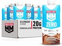 Leite Músculo Zero Protein Shake, Chocolate, 11 Fl Oz Carton, 12 Pack, 20g Protein, Zero Sugar, 100 Calorias, Cálcio, Vitaminas A, C & D, 4g Fibra, Energizing Snack, Treino Recuperação, Embalagem Maio Vary, 11 Fl Oz (Pacote de 12)