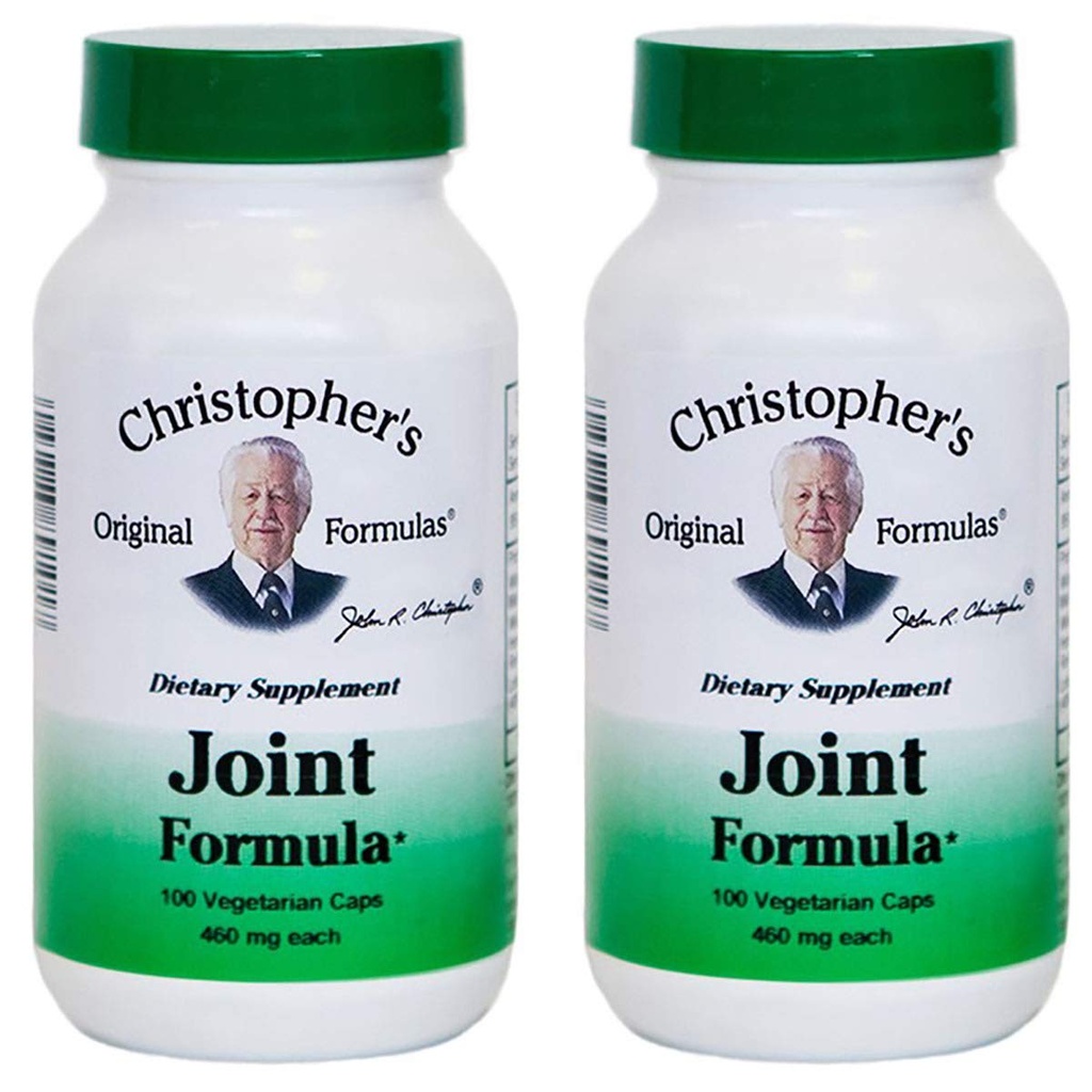 Fórmula Conjunta de Fórmulas Originais de Christopher – 100 Cápsulas Vegetarianas – Mistura de Ervas Sinérgicas para Apoio Conjunto – Made in The USA - Pack of 2