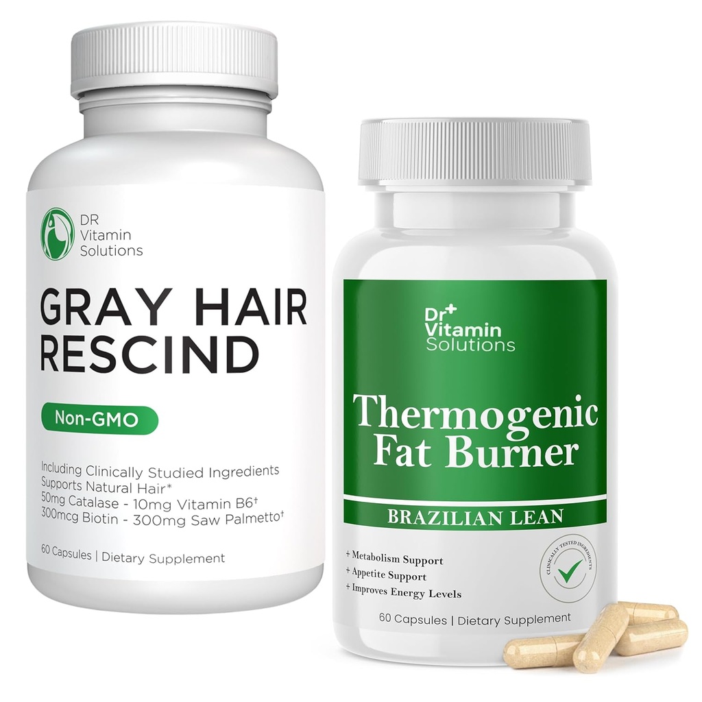 DR VITAMIN SOLUÇÕES Cabelo Cinzento Rescind and Thermogenic Fat Burner Bundle - 60 Caps Cada