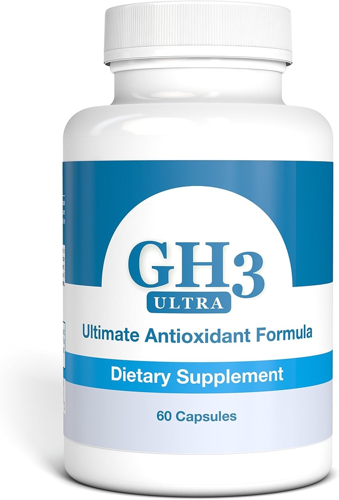 Natura G-H3 Ultra, Ultimate Antioxidant Formula - Novo, Melhorado Complexo Antienvelhecimento (Ginkgo Biloba, R-Alpha Ácido Lipóico, Coenzima Q10, Acetil L-Carnitina, Vitamina B6) - 60 Caps