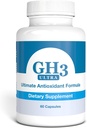 Natura G-H3 Ultra, Ultimate Antioxidant Formula - Novo, Melhorado Complexo Antienvelhecimento (Ginkgo Biloba, R-Alpha Ácido Lipóico, Coenzima Q10, Acetil L-Carnitina, Vitamina B6) - 60 Caps