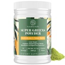 Super Verdes Pó Superalimento + Eletrólitos e ervas tônicas, Verdes Orgânicos, Shilajit, Adaptogens, Antioxidantes, Preobiótico & Probiótico & Postbiótico, para Energia, Gut & Immune, Unflavored - 30 Servings