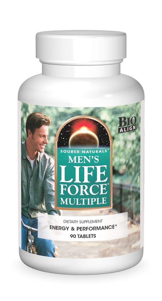 Fonte Naturals Força de vida dos homens Multivitamina & Imune Suplemento de saúde - 13 vitaminas essenciais, nutrientes e minerais - 180 comprimidos