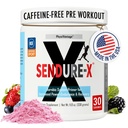 Sendure-X Beterraba + Citrulina pó - Cafeína-livre pré-treino - Aumenta o fluxo de sangue, energia, VO2 Max, resistência, recuperação - NSF Sport Certified, Peak Performance, Natural - 30 Servings Wild Berry