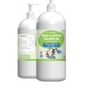 Pet Bem-estar Wild Alaskan Salmon Oil para cães - Wild-Caught, Cold-Processed, Daily Omega-3 Fish Oil for Healthy Coat and Skin, Joint Mobility and Strength - EPA, DHA - 16 fl oz (473 ml)