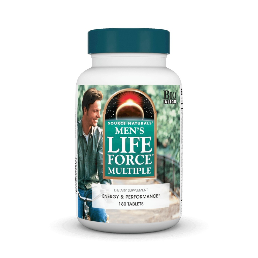 Fonte Naturals Força de vida dos homens Multivitamina & Imune Suplemento de saúde - 13 vitaminas essenciais, nutrientes e minerais - 180 comprimidos