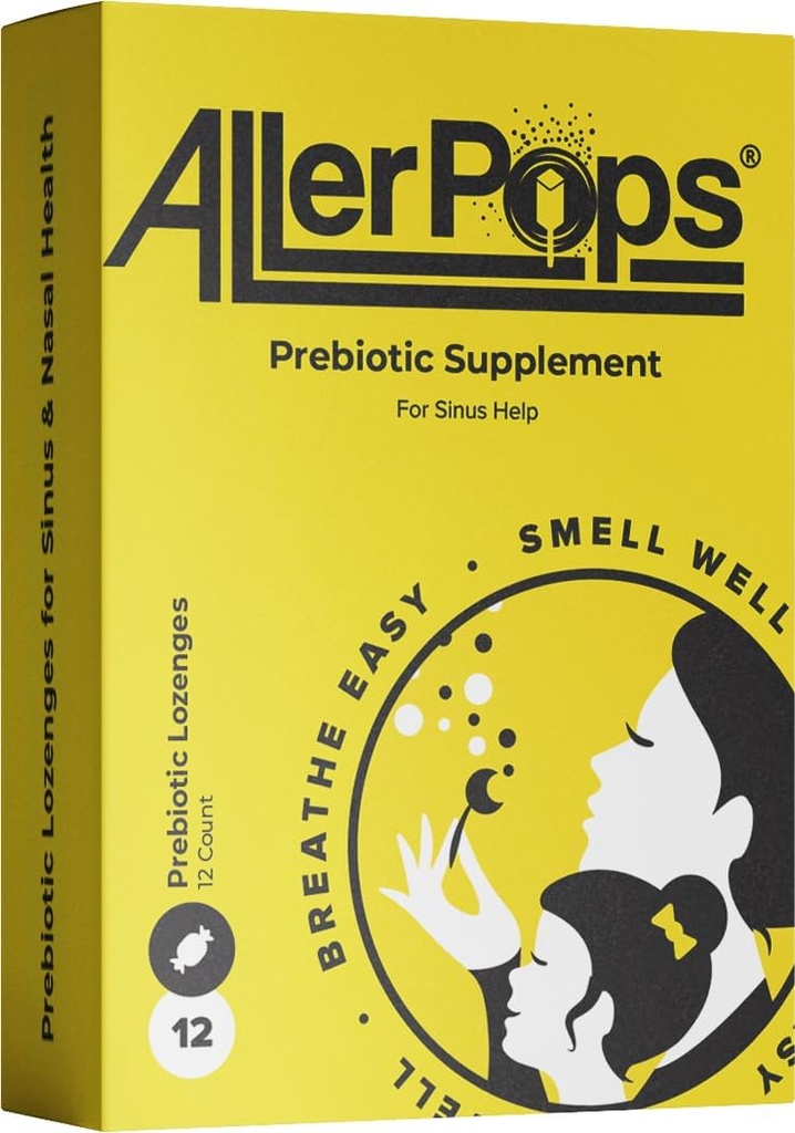 Prebiótico Suplemento - Longa duração saúde nasal / sinusal, equilíbrio imunológico - Nutrição completa para probióticos via aérea, 12 pastilhas gummy