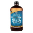 Caminho natural Asas prateadas Prata coloidal 500ppm (2.500mcg) Suplemento de suporte imunológico 32 fl. oz.