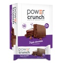 Bares de wafer de proteína de crocante de potência, lanches de alta proteína com sabor delicioso, chocolate triplo, 1,4 onça (12 contagem)