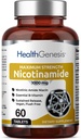 B-3 Nicotinamida 1000 mg 60 Tabs Força extra Libertação lenta - Natural Flush-Free Vitamina Fórmula □ Nicotinic Amide Nicotin sem glúten Suporta saúde da pele