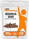 BulkSuplementos.com Magnolia Bark Extract Powder - Magnolia Officinalis, Magnolia Bark Supplement, Magnolia Extract - Gluten Free, 800mg por serviço, 1kg (2,2 lbs) (Pacote de 1)