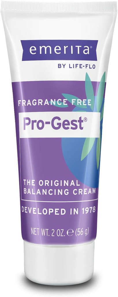 Emerita by Life-flo Pro-Gest Balanceamento Cream - Progesterone Cream for Women - Original Balanceamento Cream with USP Progesterone from Wild Yam, Fragrance Free, Made Without Parabens, 60-Day Guarantee, 2 onças