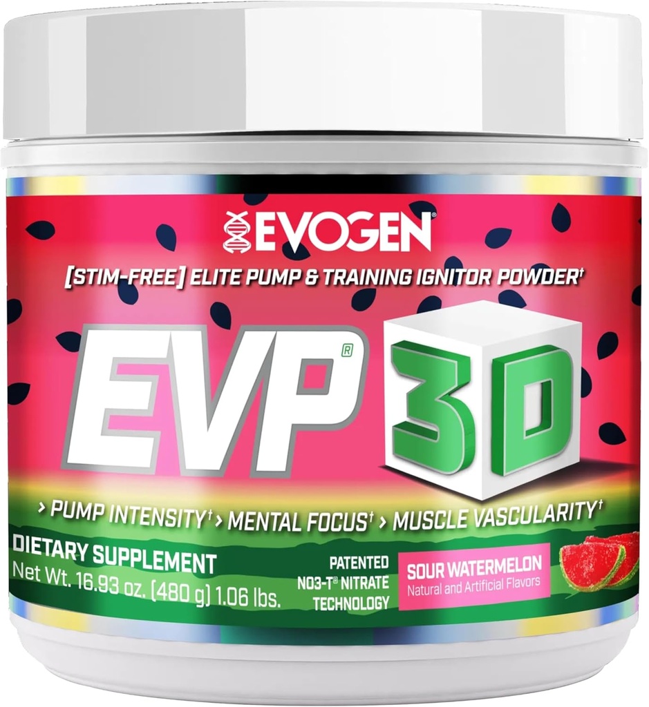 Evogen EVP 3D - Stim Free pré-treino em pó para homens e mulheres