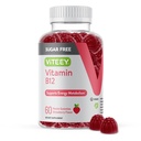 Viteey Vitamina B12 chicletes para adultos e adolescentes 1000mcg, Açúcar grátis - Bom para a energia, Metabolismo, Suporte de energia natural - Vegan, Gelatina livre, Sem glúten, GMO livre - Chewable Morango flavored
